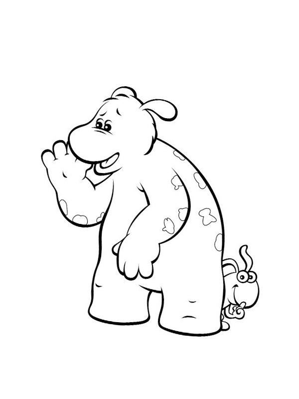 Dibujo de Smik juega al escondite para Colorear Dibujo de Smik juega al escondite para Colorear