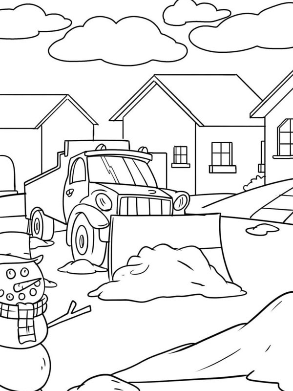 Dibujo de Quitanieves para Colorear Dibujo de Quitanieves para Colorear