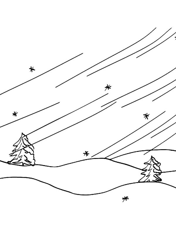 Dibujo de Tormenta de nieve para Colorear Dibujo de Tormenta de nieve para Colorear