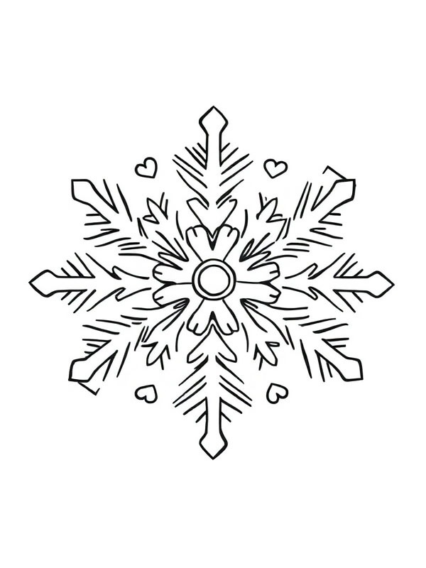 Dibujo de Copo de nieve para Colorear Dibujo de Copo de nieve para Colorear