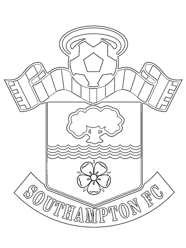 Dibujo de Southampton FC para Colorear Dibujo de Southampton FC para Colorear