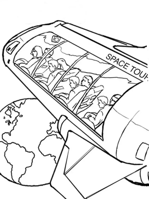 Dibujo de Space Tour para Colorear Dibujo de Space Tour para Colorear