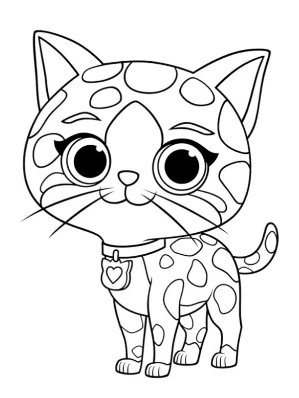Dibujo de Sparks (SuperKitties) para Colorear Dibujo de Sparks (SuperKitties) para Colorear