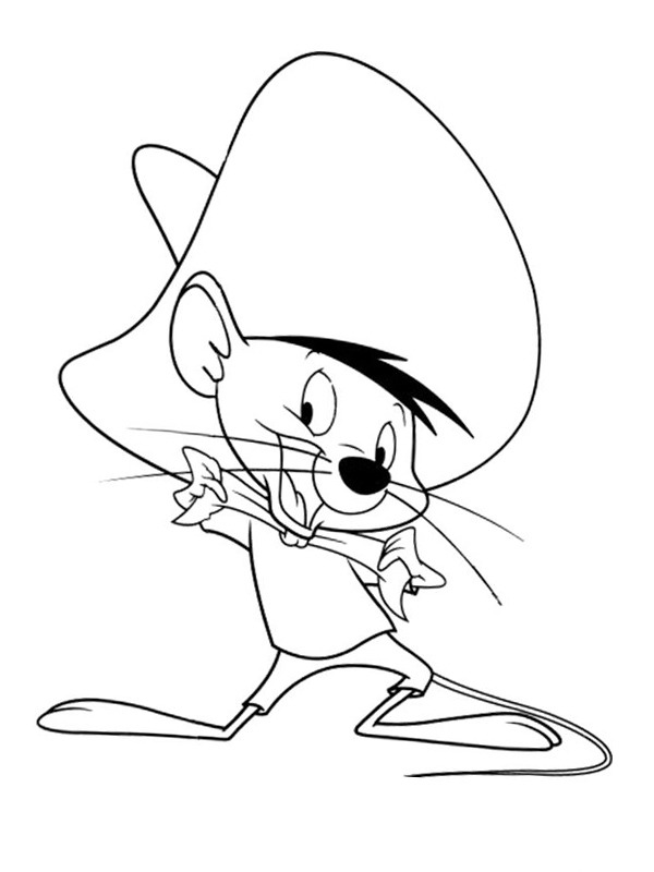 Dibujo de Speedy Gonzales para Colorear Dibujo de Speedy Gonzales para Colorear