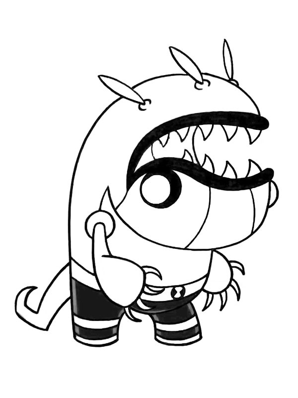 Dibujo de Spitter Ben 10 para Colorear Dibujo de Spitter Ben 10 para Colorear