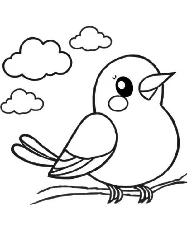 Dibujo de Estornino para Colorear Dibujo de Estornino para Colorear