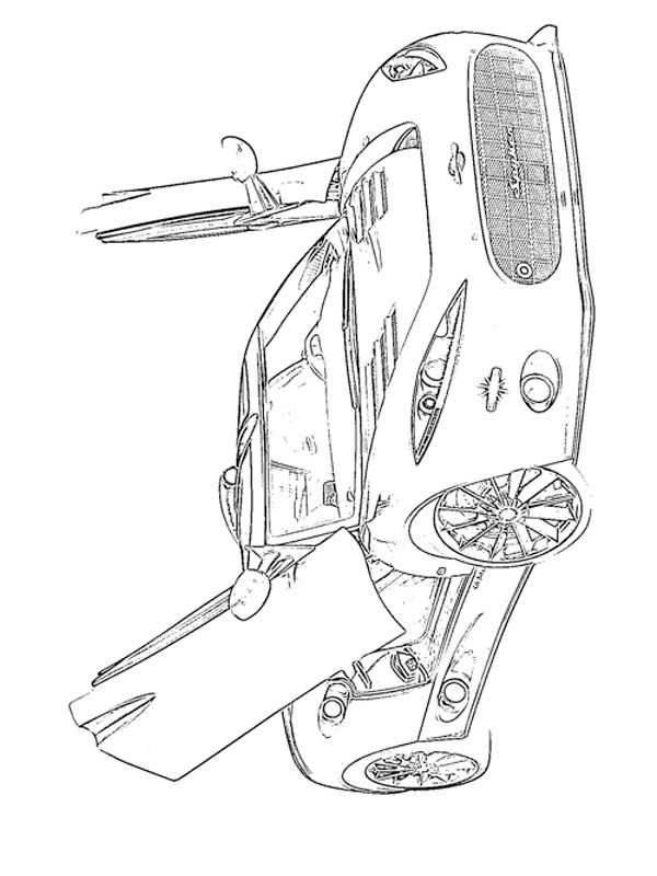 Dibujo de Spyker C8 Aileron para Colorear Dibujo de Spyker C8 Aileron para Colorear
