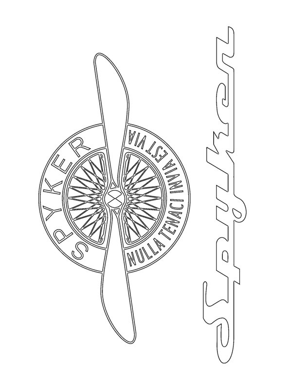 Dibujo de Logo de Spyker para Colorear
