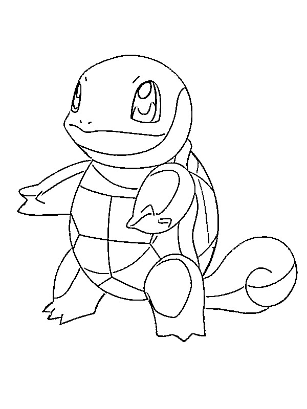 Dibujo de Squirtle (Pokémon) para Colorear Dibujo de Squirtle (Pokémon) para Colorear