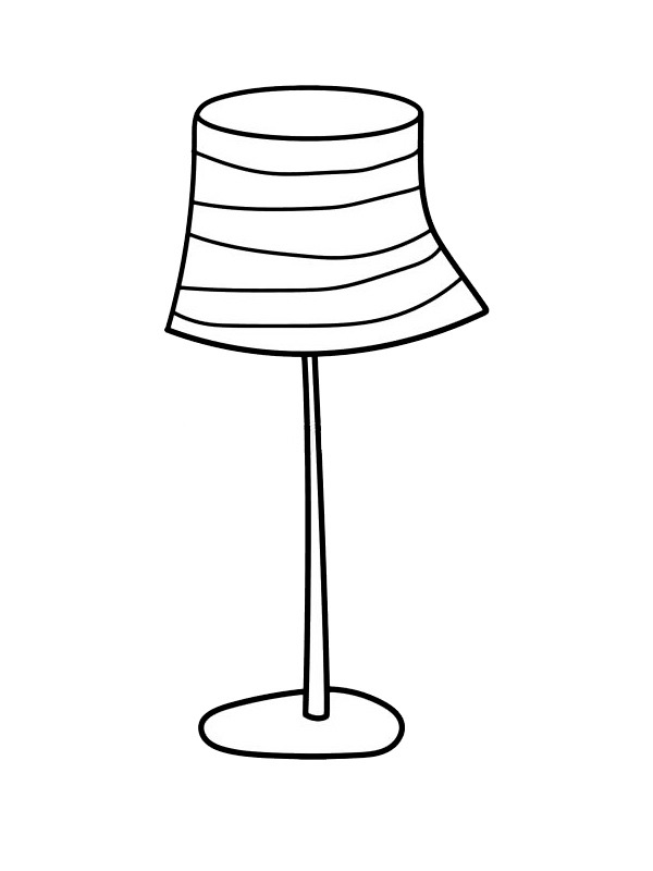 Dibujo de Lámpara de pie para Colorear