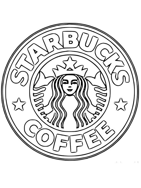 Dibujo de Logo de Starbucks para Colorear