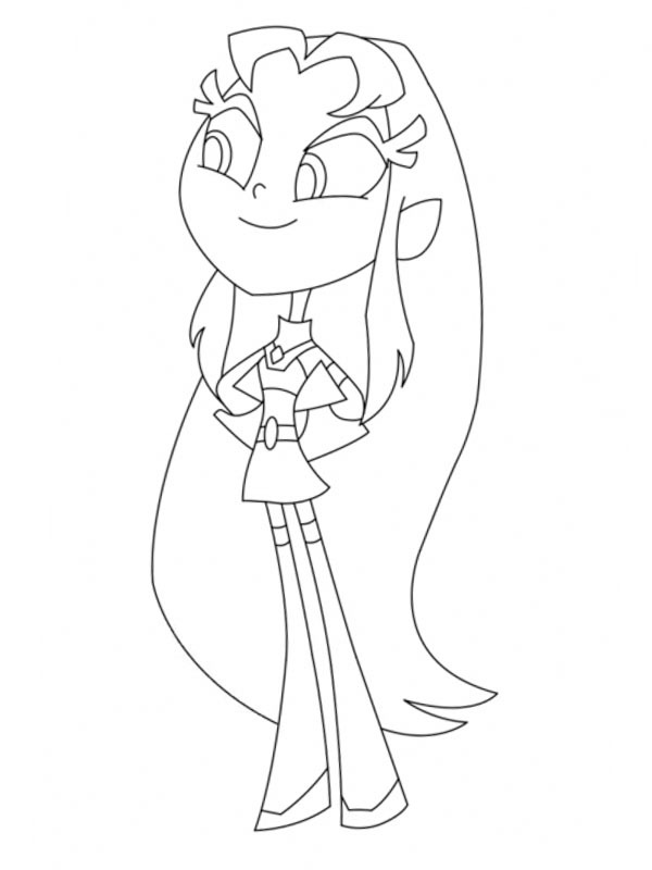 Dibujo de Starfire Teen Titans Go! para Colorear Dibujo de Starfire Teen Titans Go! para Colorear