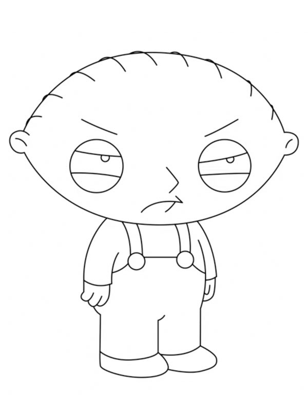 Dibujo de Stewie Griffin triste para Colorear Dibujo de Stewie Griffin triste para Colorear