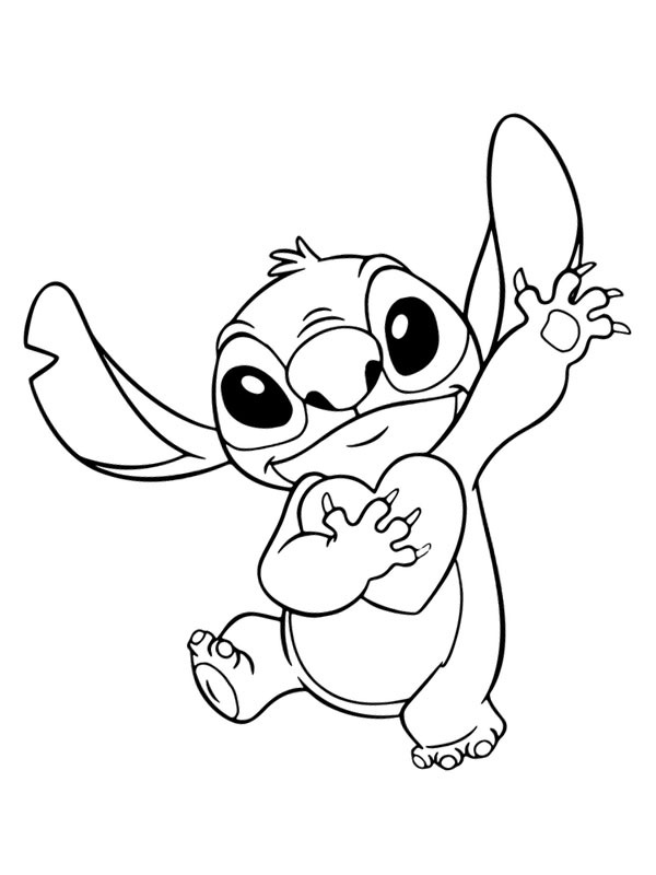 Dibujo de Un punto sostiene un corazón para Colorear Dibujo de Un punto sostiene un corazón para Colorear
