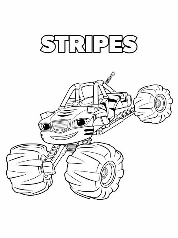 Dibujo de Stripes (Blaze y los Monster Machine) para Colorear