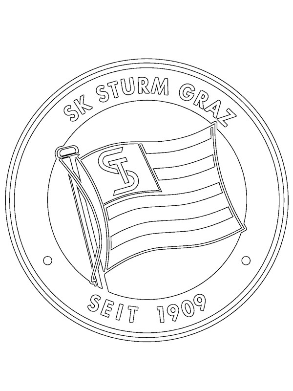 Dibujo de SK Sturm Graz para Colorear Dibujo de SK Sturm Graz para Colorear