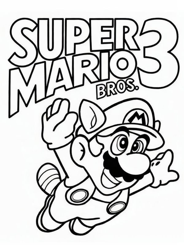 Dibujo de Super Mario Bros. 3 para Colorear