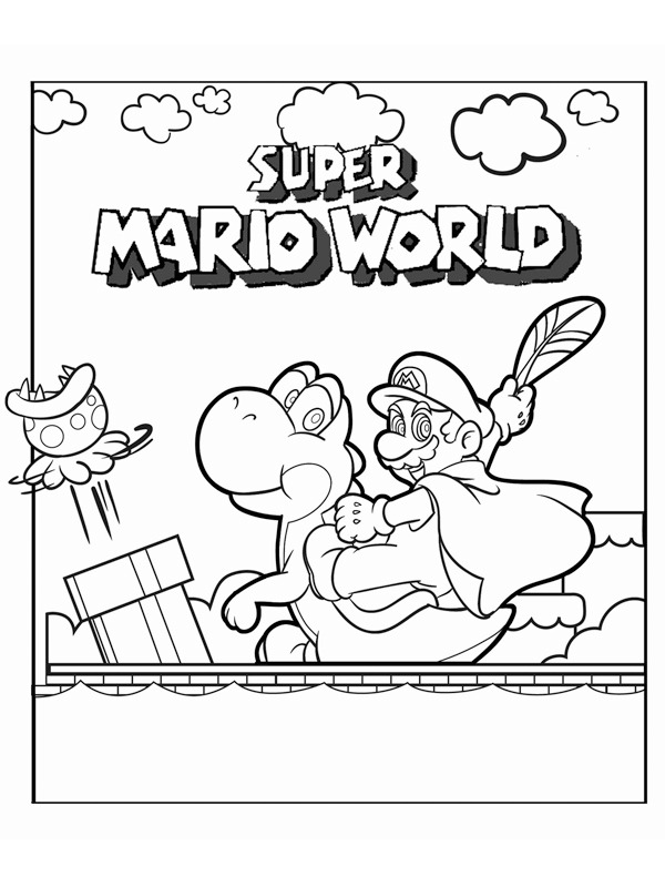 Dibujo de Super Mario World para Colorear
