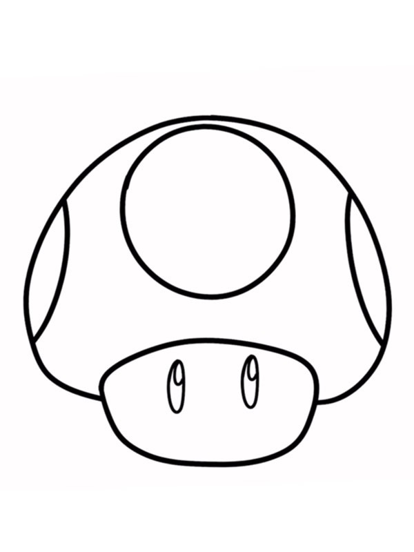 Dibujo de Super Champiñón para Colorear Dibujo de Super Champiñón para Colorear