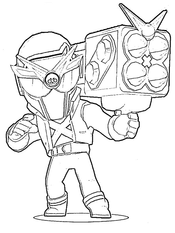 Dibujos Para Colorear Super Ranger Brock Brawl Stars Dibujosparaimprimir Es - frank brawl stars dibujo colorear