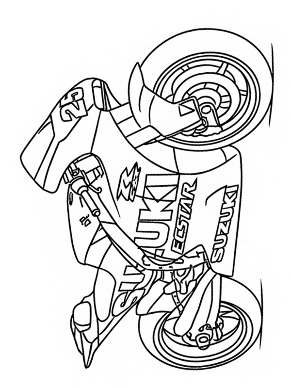 Dibujo de Suzuki MotoGP para Colorear Dibujo de Suzuki MotoGP para Colorear