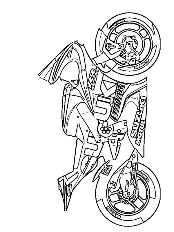 Dibujo de Suzuki MotoGP para Colorear Dibujo de Suzuki MotoGP para Colorear