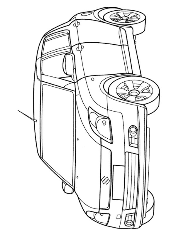 Dibujo de Suzuki Swift para Colorear Dibujo de Suzuki Swift para Colorear