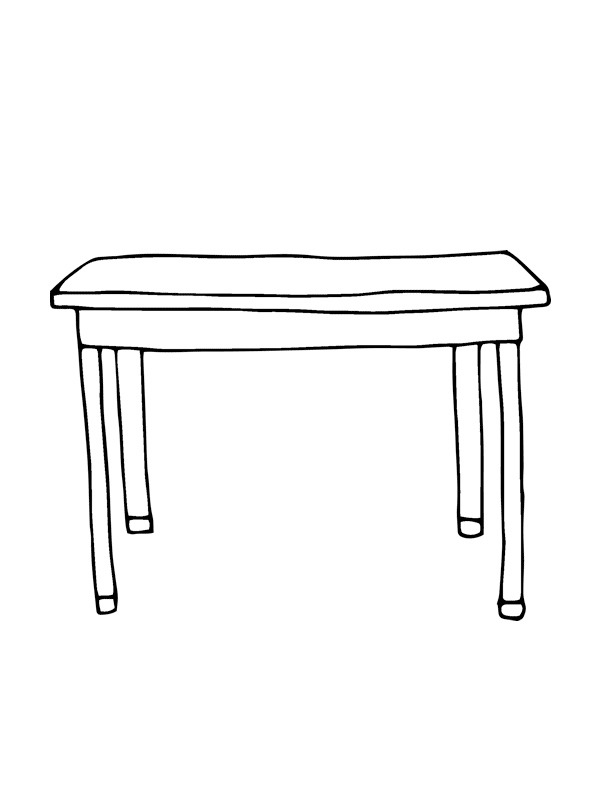 Dibujo de mesa para Colorear