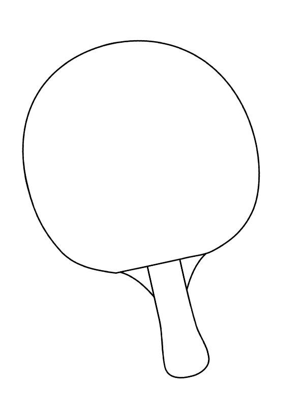 Dibujo de Bate de ping pong para Colorear