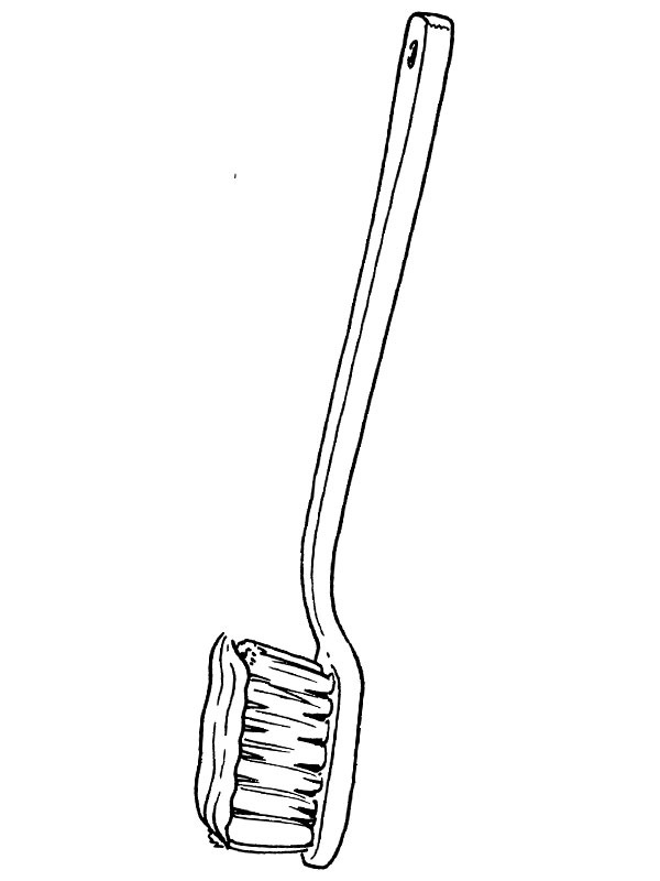 Dibujo de Cepillo de dientes para Colorear Dibujo de Cepillo de dientes para Colorear