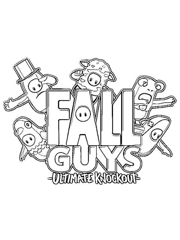Dibujo de Equipo Fall Guys para Colorear