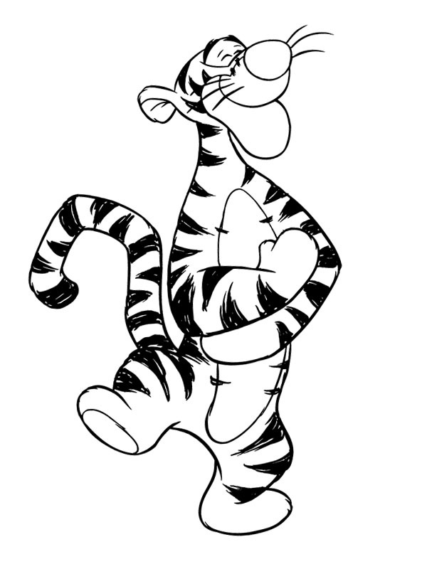 Dibujo de Tigger (Winnie Pooh) para Colorear