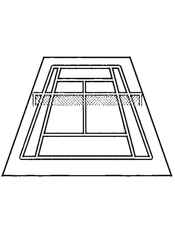Dibujo de Pista de tenis para Colorear Dibujo de Pista de tenis para Colorear