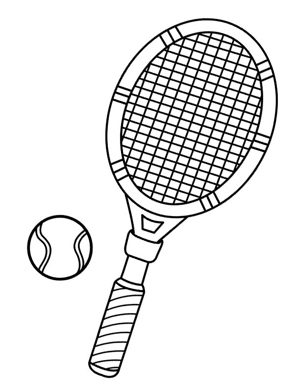 Dibujo De Raqueta De Tenis Para Colorear Dibujos Para Colorear Imprimir