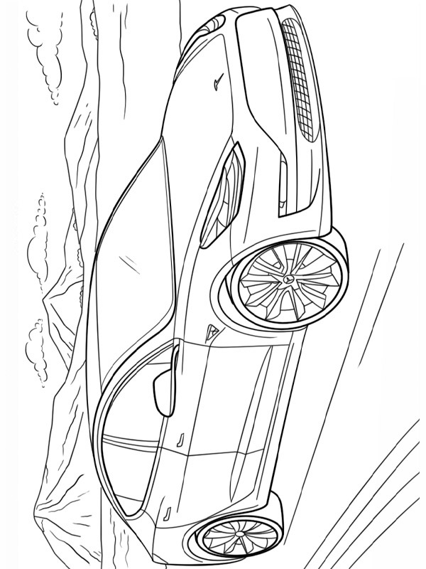 Dibujo de Tesla Model S para Colorear