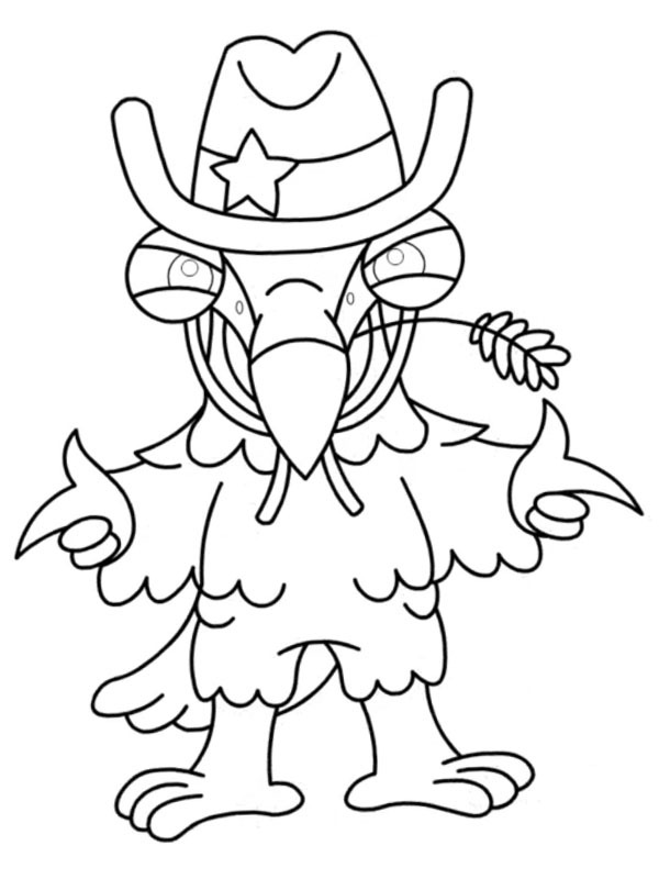 Dibujo de Tex Flamingo para Colorear Dibujo de Tex Flamingo para Colorear