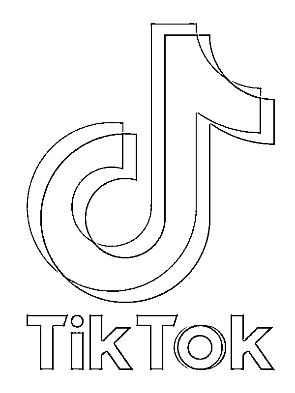 Dibujos para colorear Logo de TikTok | Dibujosparaimprimir.es