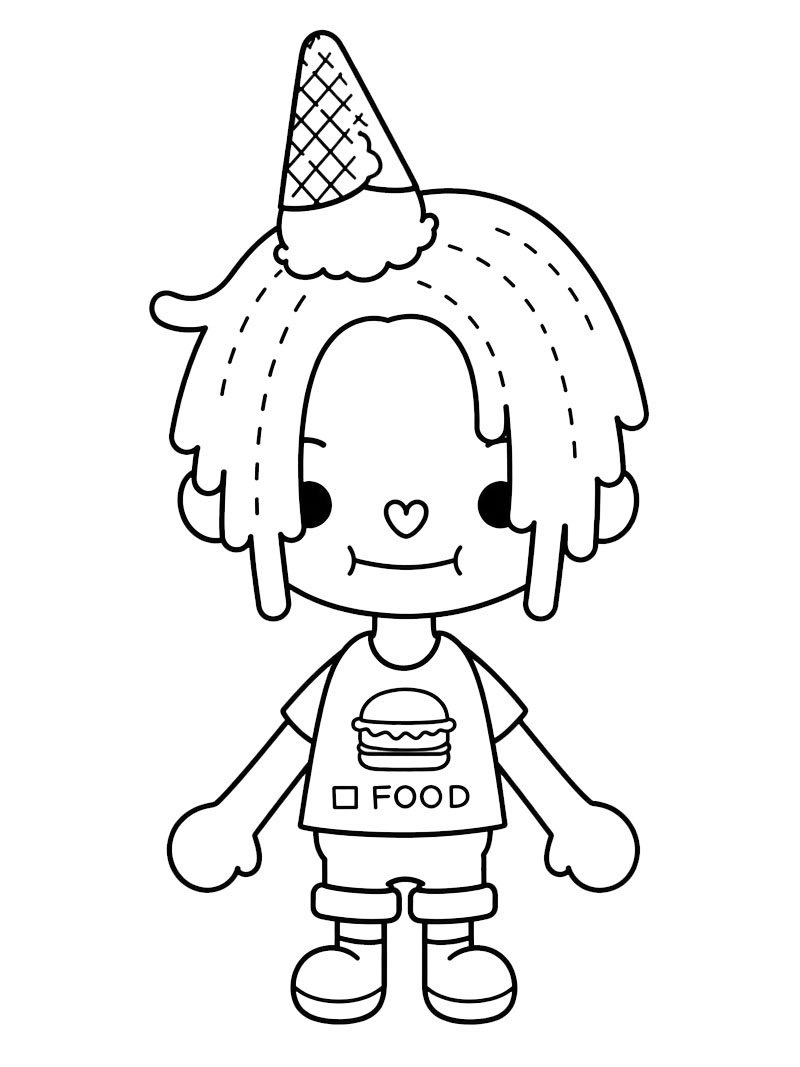 Dibujo de Ian (Toca Boca) para Colorear Dibujo de Ian (Toca Boca) para Colorear