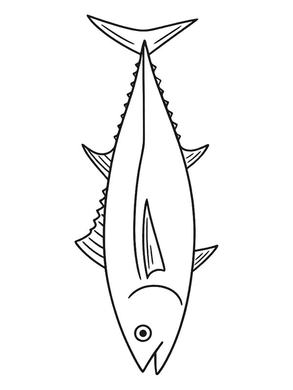 Dibujo de Atún para Colorear Dibujo de Atún para Colorear