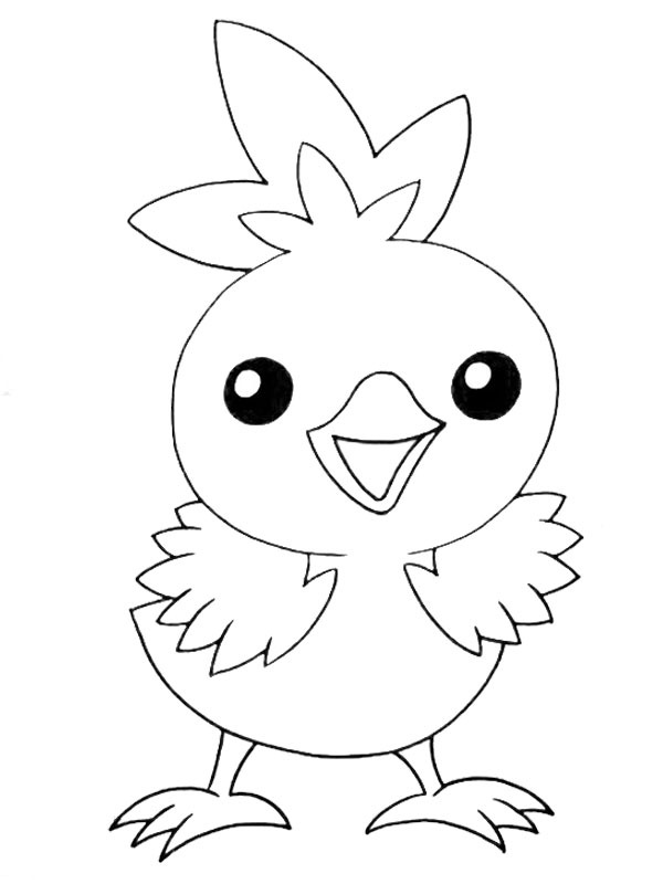Dibujo de Torchic para Colorear Dibujo de Torchic para Colorear