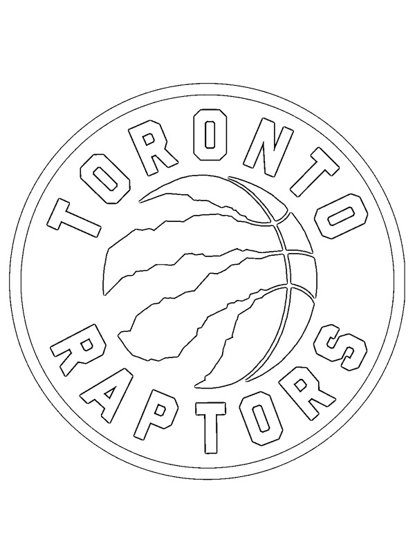 Dibujo de Toronto Raptors para Colorear Dibujo de Toronto Raptors para Colorear