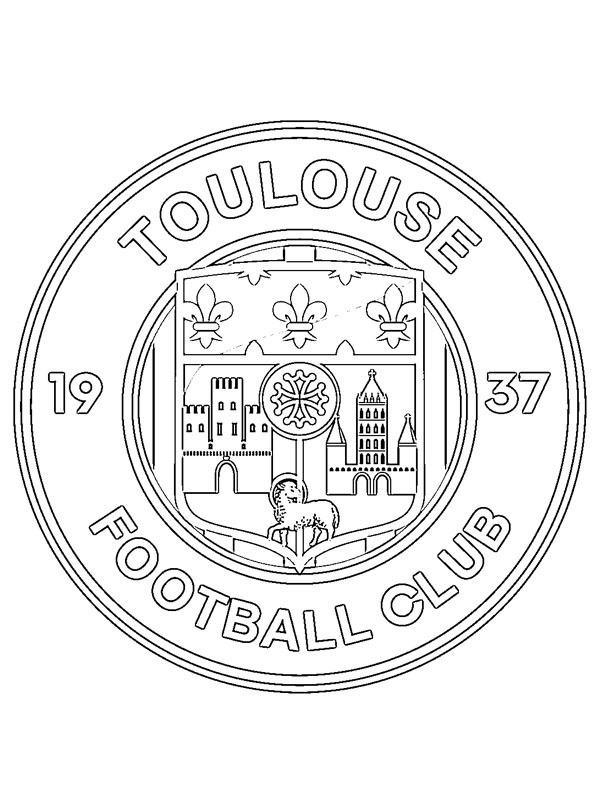 Dibujo de Toulouse Football Club para Colorear