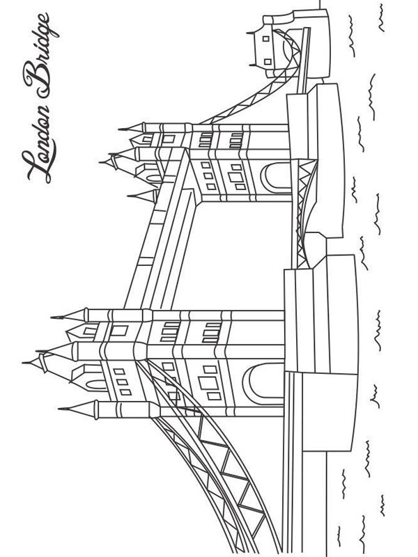 Dibujo de Puente de la Torre para Colorear