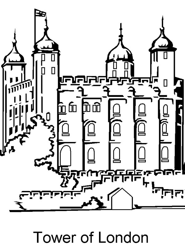 Dibujo de Torre de Londres para Colorear