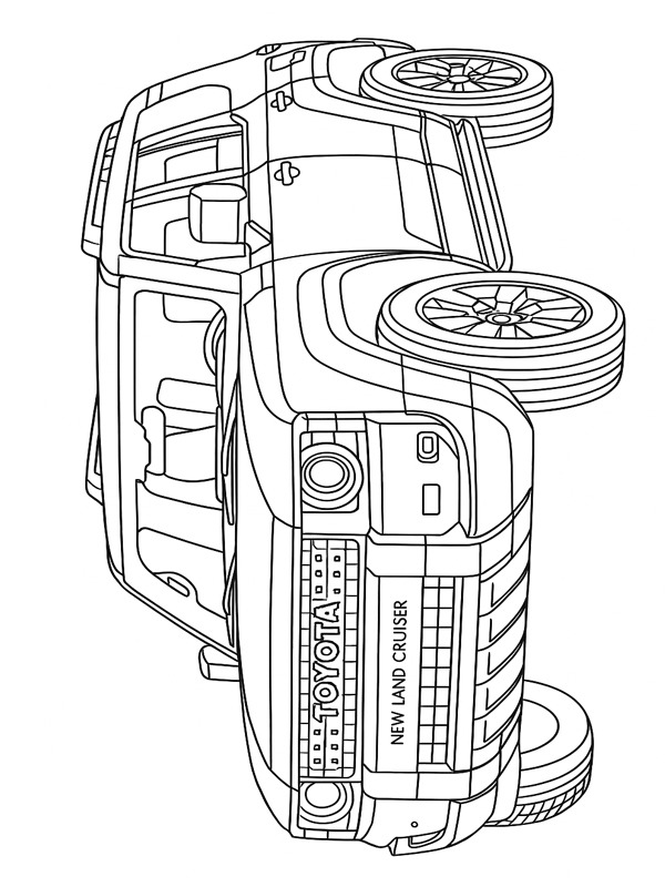 Dibujo de Toyota Land Cruiser para Colorear Dibujo de Toyota Land Cruiser para Colorear