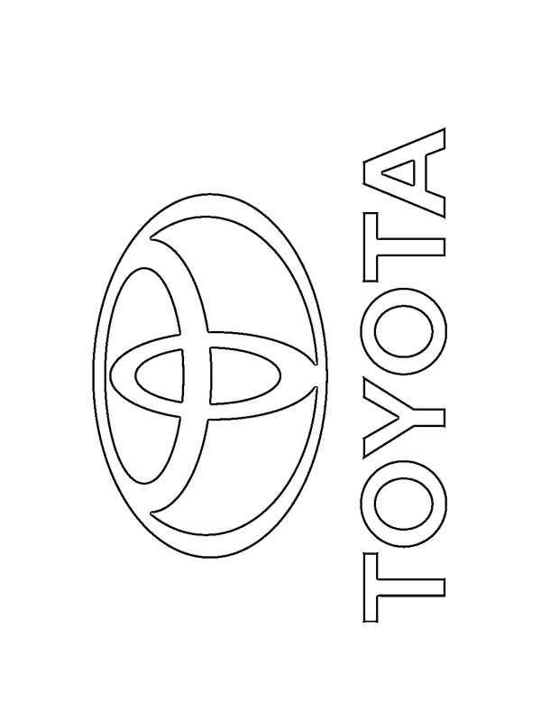 Dibujo de Logo de Toyota para Colorear