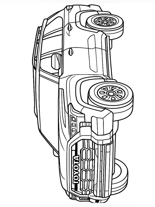 Dibujo de Toyota Sequoia para Colorear Dibujo de Toyota Sequoia para Colorear
