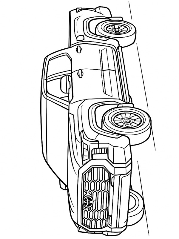 Dibujo de Toyota Tundra para Colorear Dibujo de Toyota Tundra para Colorear