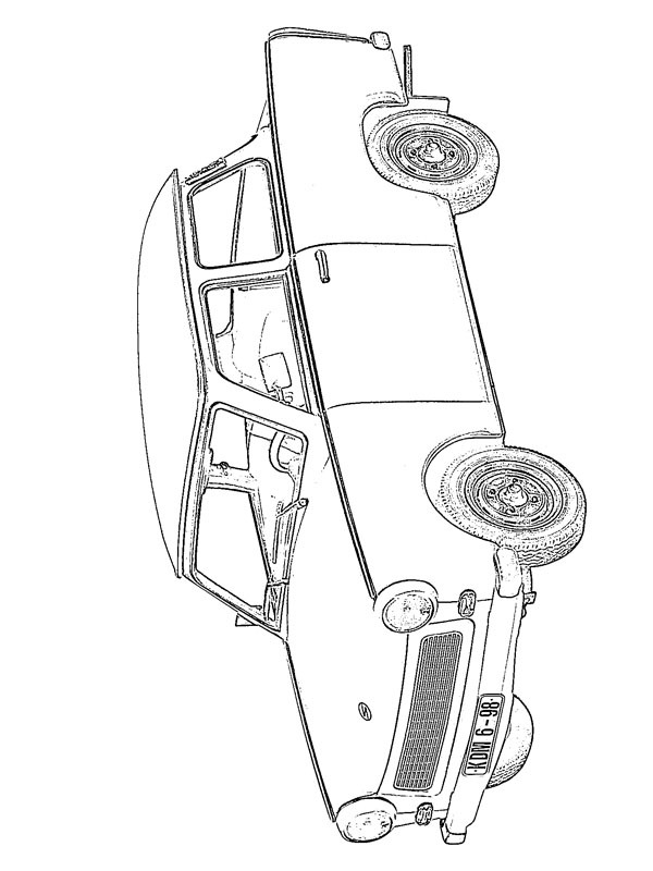 Dibujo de Trabant 601 para Colorear Dibujo de Trabant 601 para Colorear