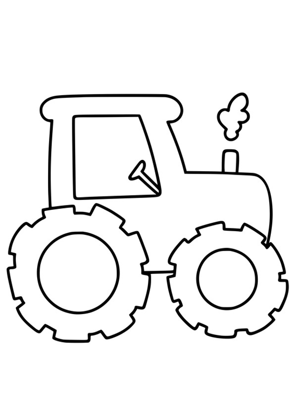 Dibujo de tractor sencillo para Colorear